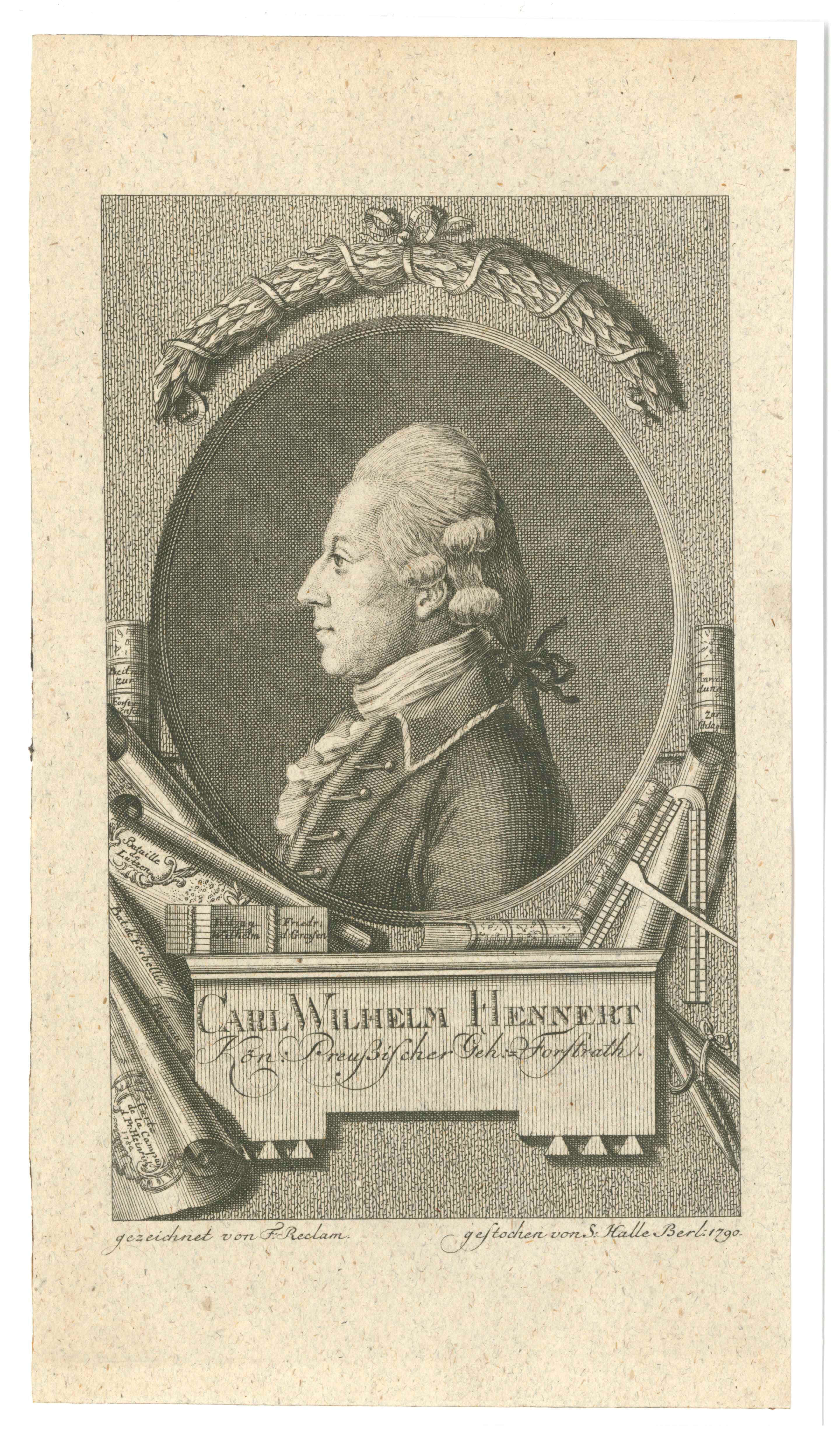 Carl Wilhelm Hennert, Kupferstich 1790